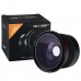K&F CONCEPT 58mm Fisheye Lens 0.35X HD Wide Angle with Macro Close Up