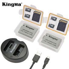 Kingma LP-E5 Battery (2 Pack) and Dual USB Charger Kit for Canon EOS 450D 500D 1000D