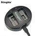 Kingma LP-E5 Battery (2 Pack) and Dual USB Charger Kit for Canon EOS 450D 500D 1000D